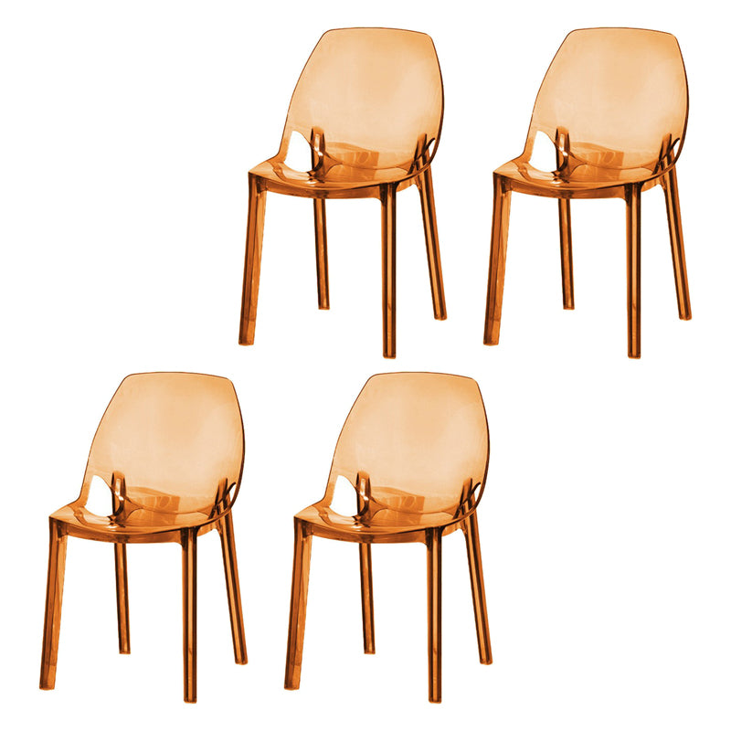 Silla de plástico de estilo escandinavo, respaldo sólido de cocina, sillas laterales de comedor
