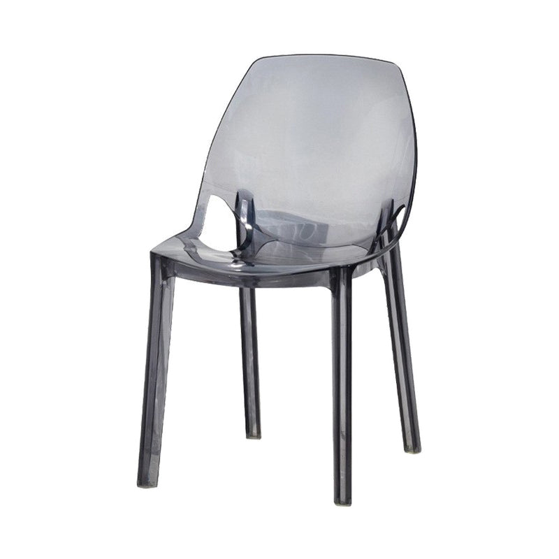 Silla de plástico de estilo escandinavo, respaldo sólido de cocina, sillas laterales de comedor