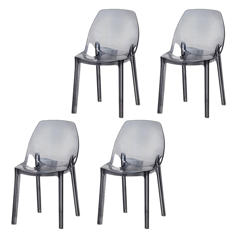 Silla de plástico de estilo escandinavo, respaldo sólido de cocina, sillas laterales de comedor
