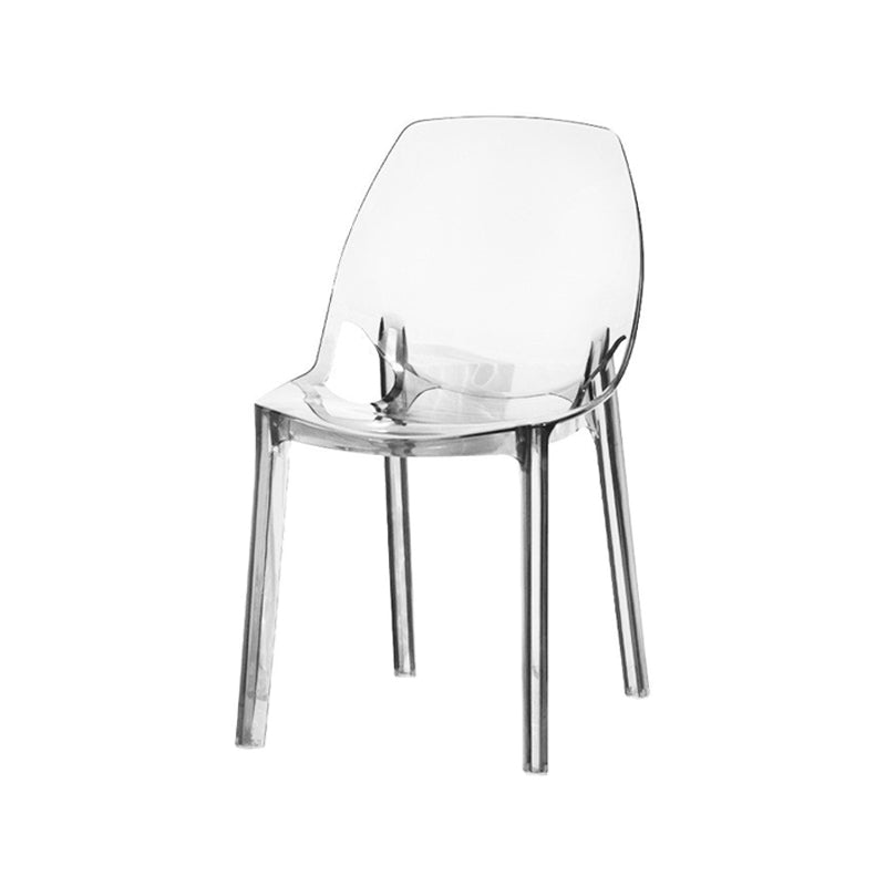 Silla de plástico de estilo escandinavo, respaldo sólido de cocina, sillas laterales de comedor