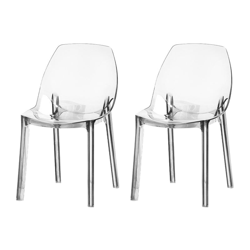 Silla de plástico de estilo escandinavo, respaldo sólido de cocina, sillas laterales de comedor