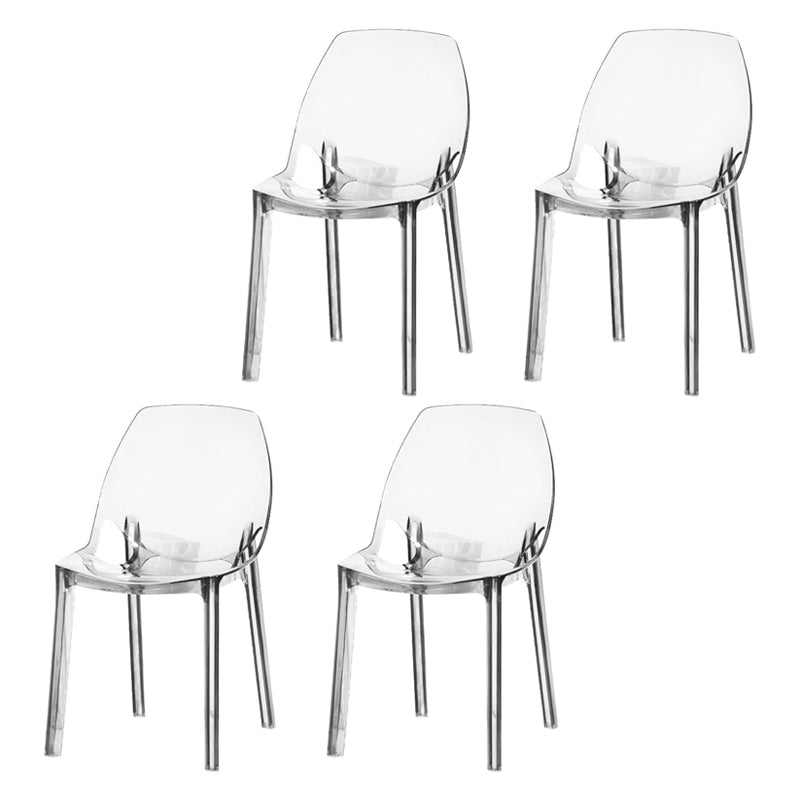 Silla de plástico de estilo escandinavo, respaldo sólido de cocina, sillas laterales de comedor