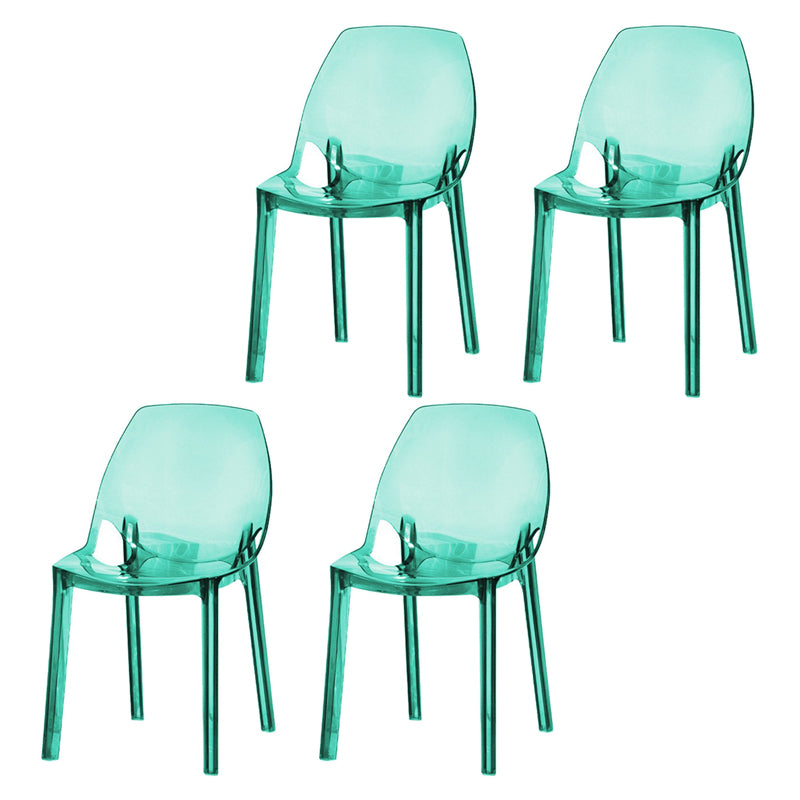 Silla de plástico de estilo escandinavo, respaldo sólido de cocina, sillas laterales de comedor