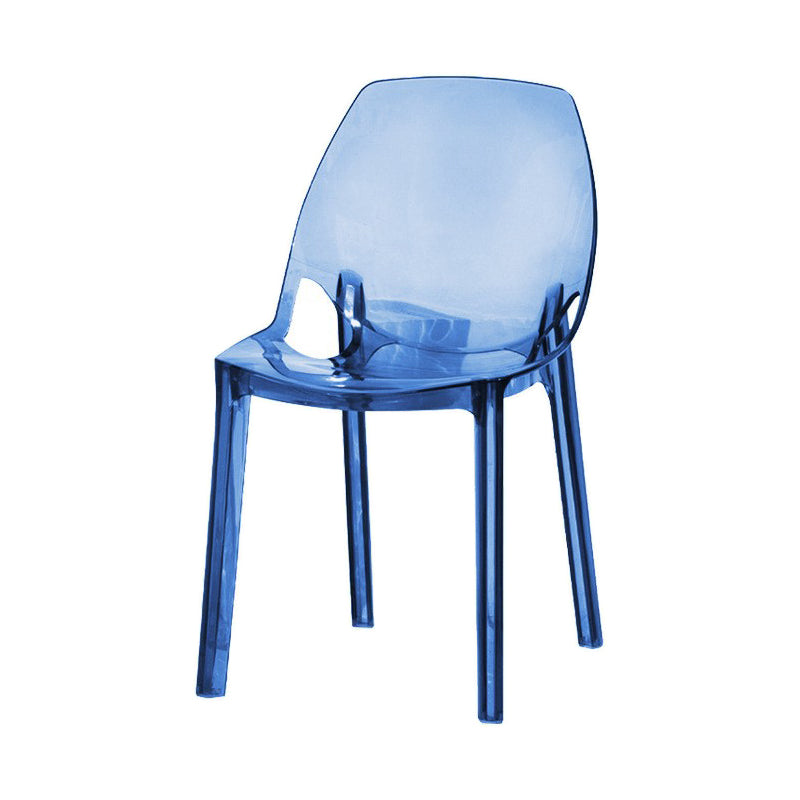 Silla de plástico de estilo escandinavo, respaldo sólido de cocina, sillas laterales de comedor