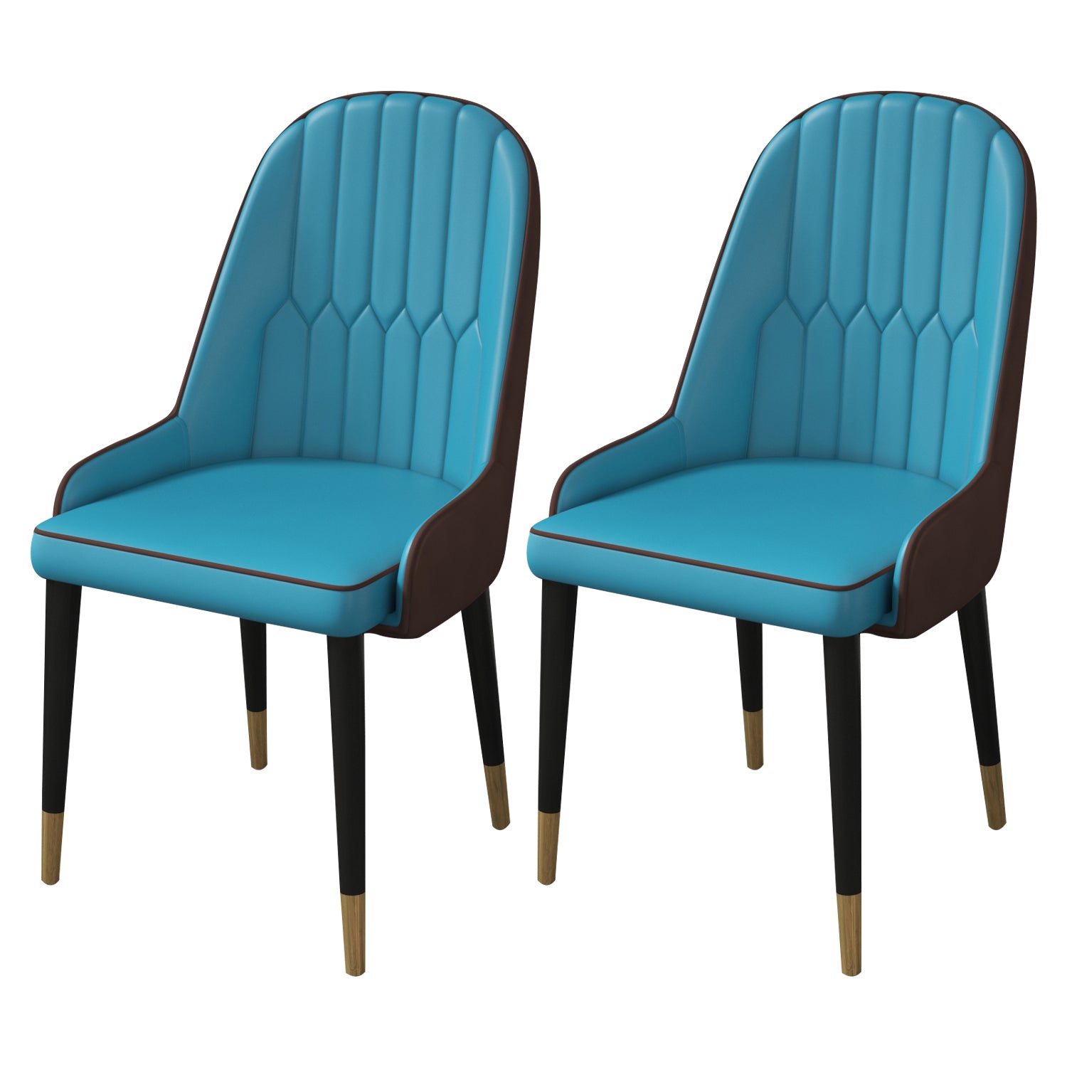 Inicio Sillón escandinavo Silla de comedor tapizada con respaldo Parsons de metal