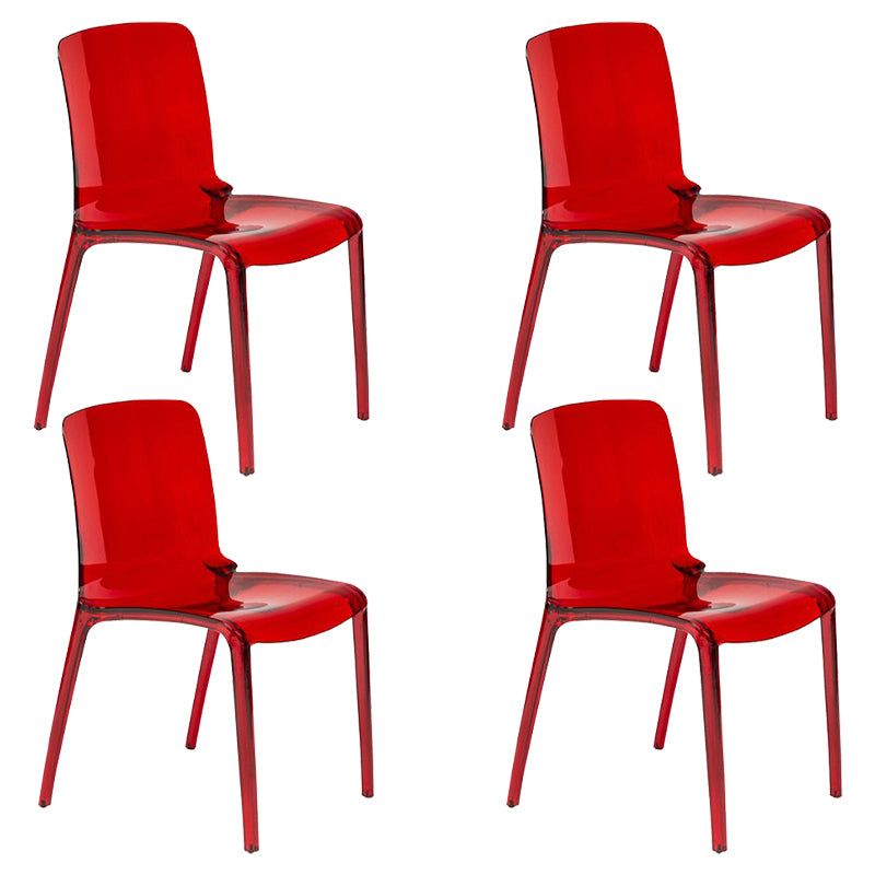 Ensemble de chaises en plastique de style scandinave, chaises de cuisine à dossier solide