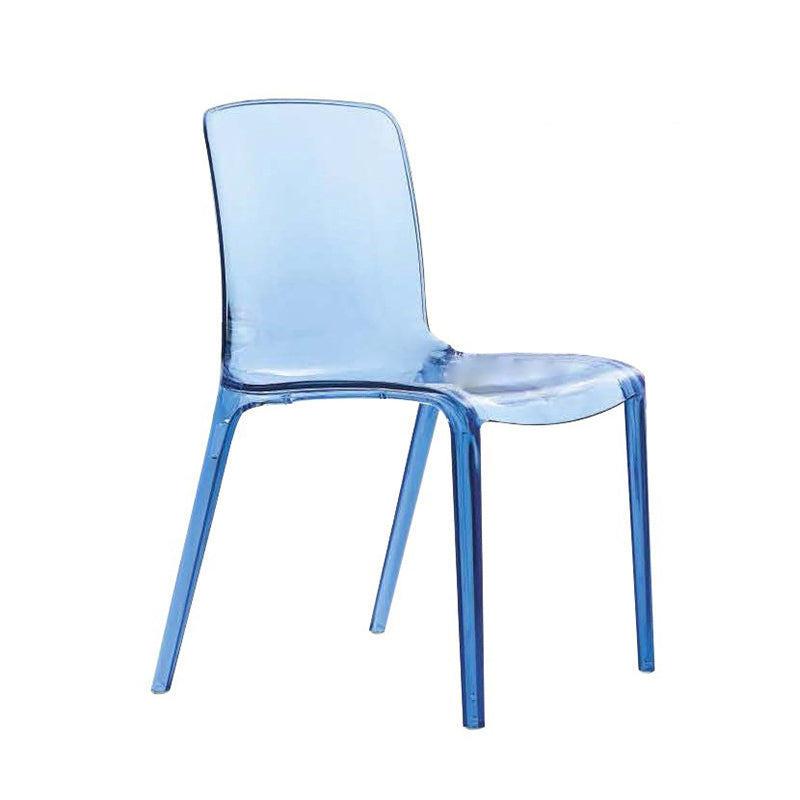 Ensemble de chaises en plastique de style scandinave, chaises de cuisine à dossier solide
