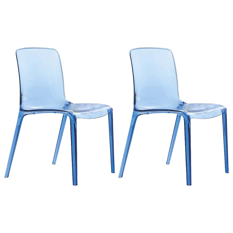 Ensemble de chaises en plastique de style scandinave, chaises de cuisine à dossier solide