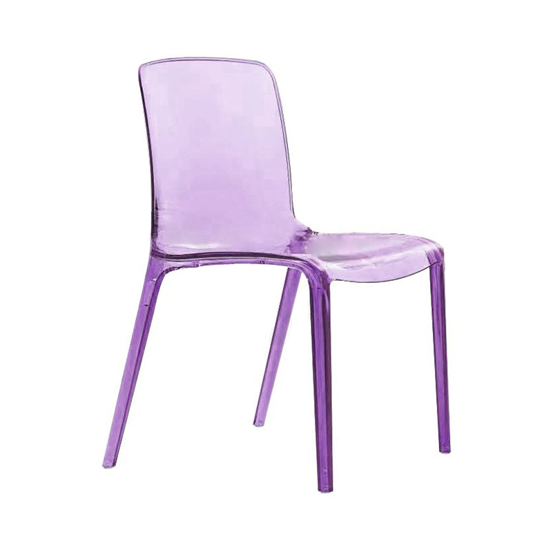 Ensemble de chaises en plastique de style scandinave, chaises de cuisine à dossier solide