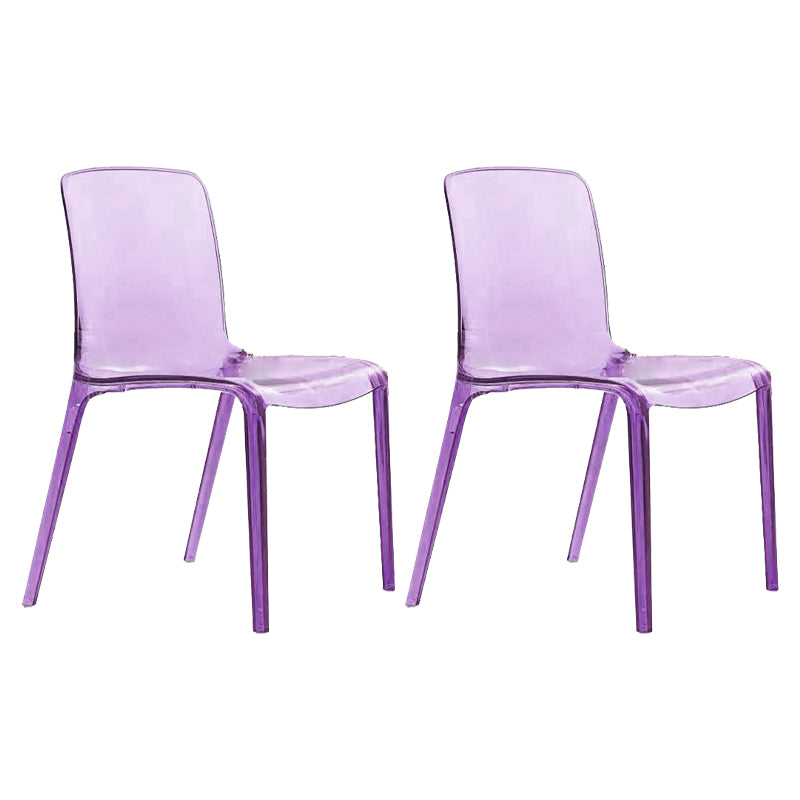 Ensemble de chaises en plastique de style scandinave, chaises de cuisine à dossier solide
