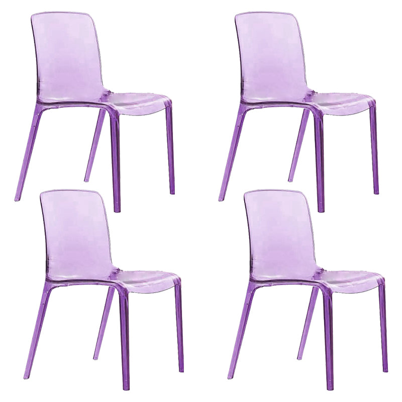 Ensemble de chaises en plastique de style scandinave, chaises de cuisine à dossier solide