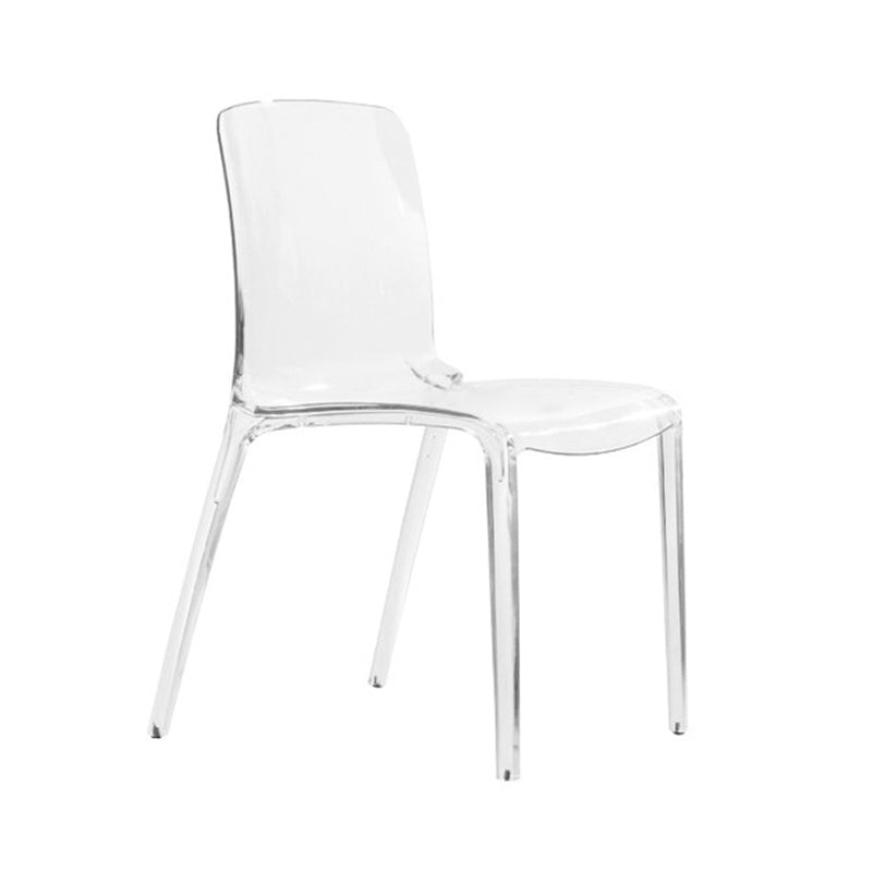 Ensemble de chaises en plastique de style scandinave, chaises de cuisine à dossier solide
