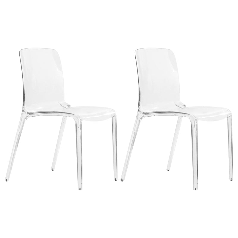 Ensemble de chaises en plastique de style scandinave, chaises de cuisine à dossier solide