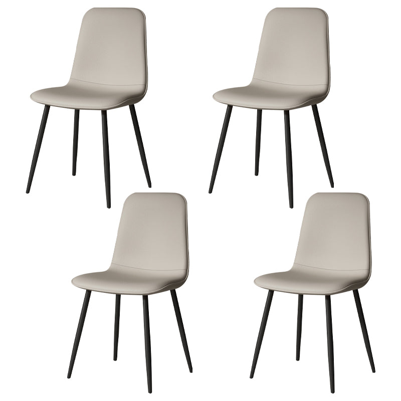 Juego de sillas de metal de estilo escandinavo, cocina, comedor, sillas laterales con respaldo sólido