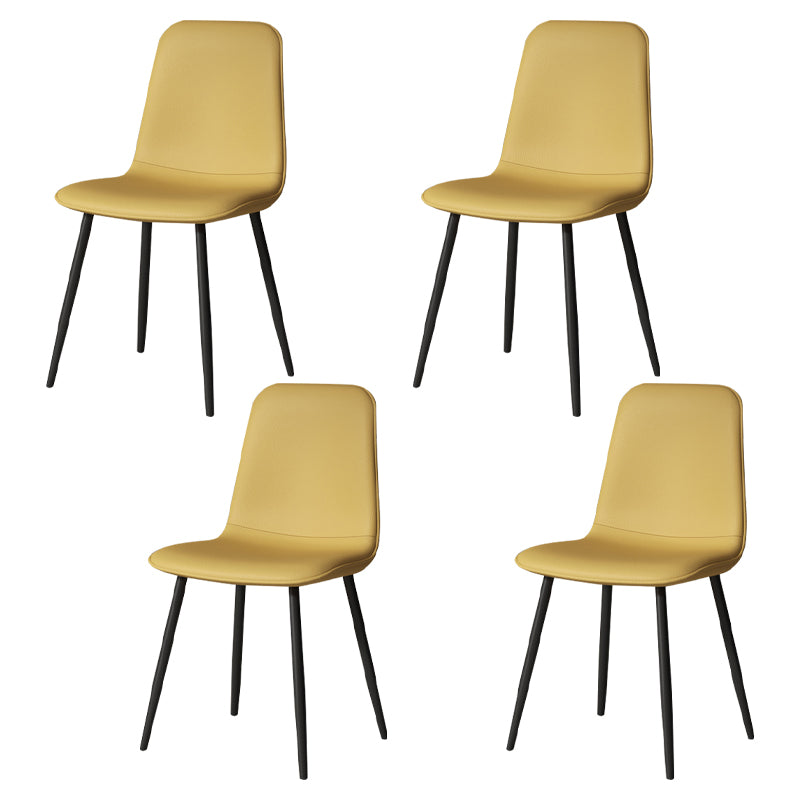 Juego de sillas de metal de estilo escandinavo, cocina, comedor, sillas laterales con respaldo sólido