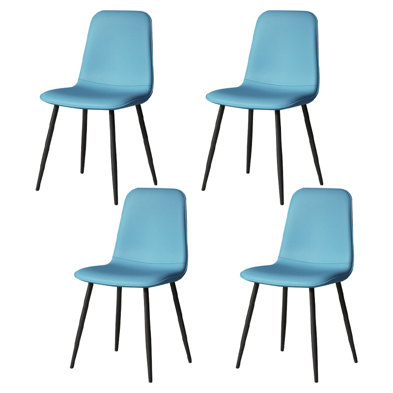Juego de sillas de metal de estilo escandinavo, cocina, comedor, sillas laterales con respaldo sólido