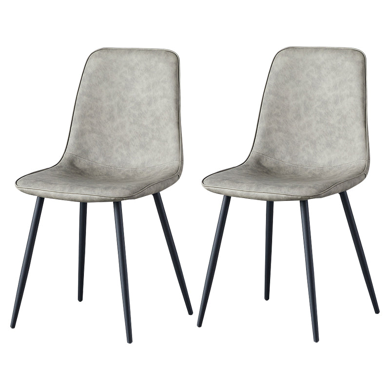 Juego de sillas de metal de estilo escandinavo, cocina, comedor, sillas laterales con respaldo sólido