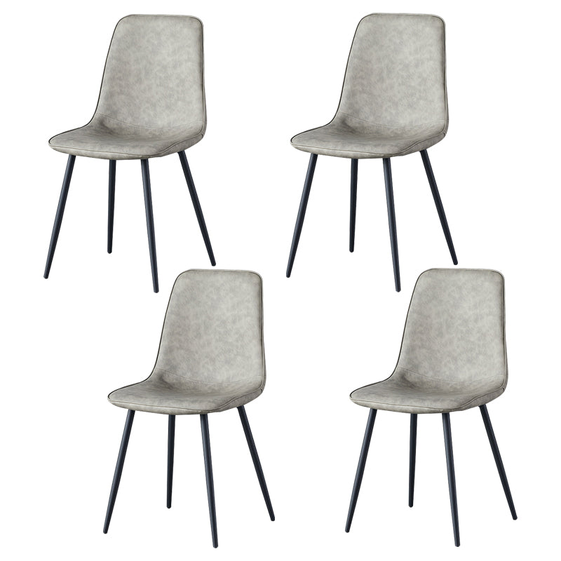 Juego de sillas de metal de estilo escandinavo, cocina, comedor, sillas laterales con respaldo sólido