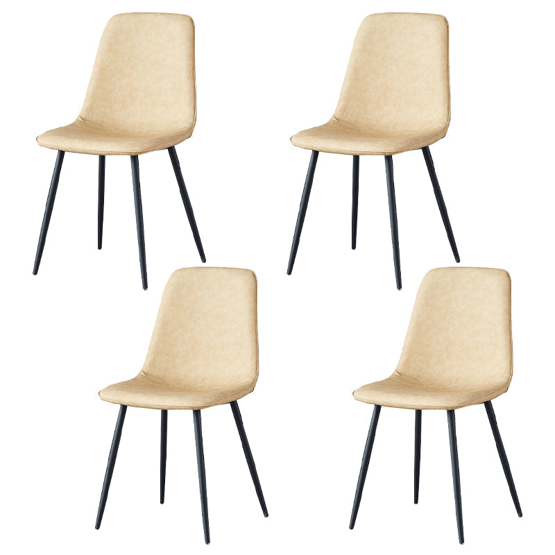 Juego de sillas de metal de estilo escandinavo, cocina, comedor, sillas laterales con respaldo sólido