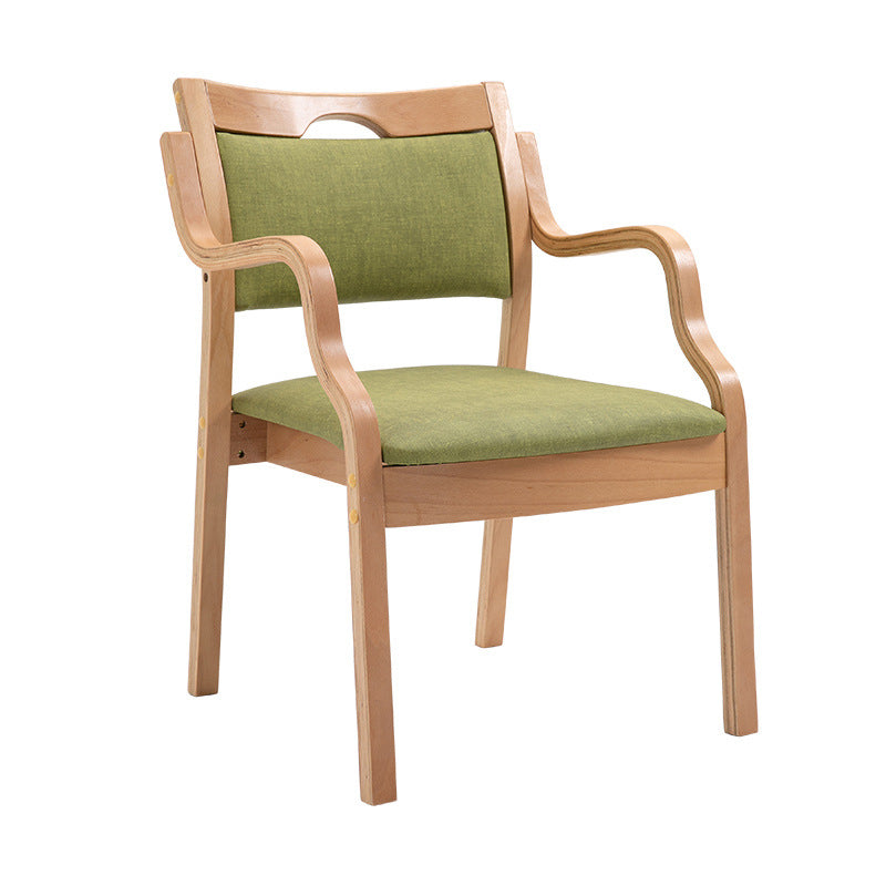 Sillas de madera maciza de estilo contemporáneo, juego de sillones de comedor con respaldo abierto para cocina
