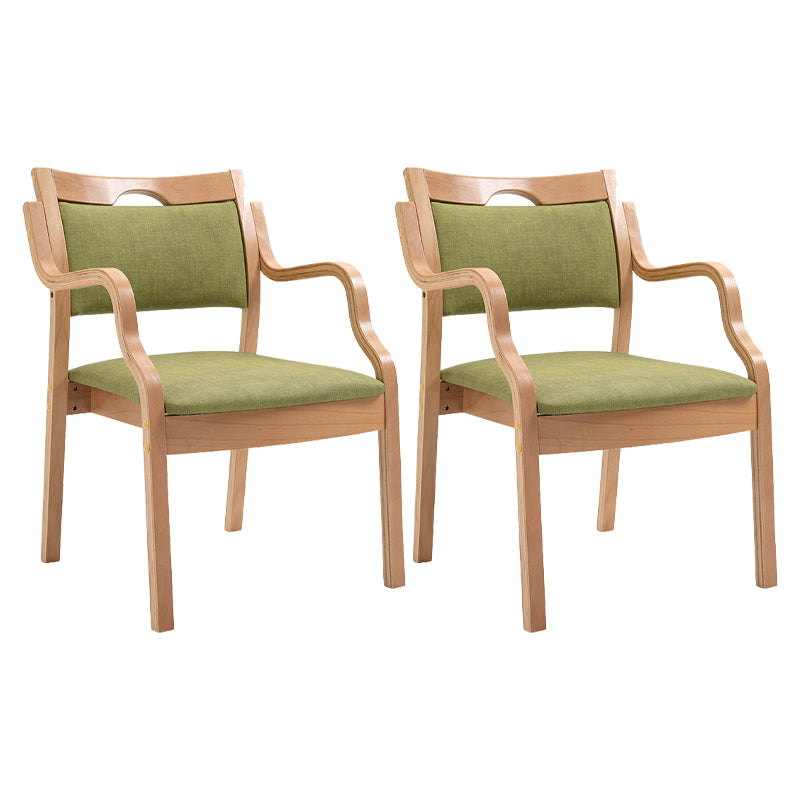 Sillas de madera maciza de estilo contemporáneo, juego de sillones de comedor con respaldo abierto para cocina