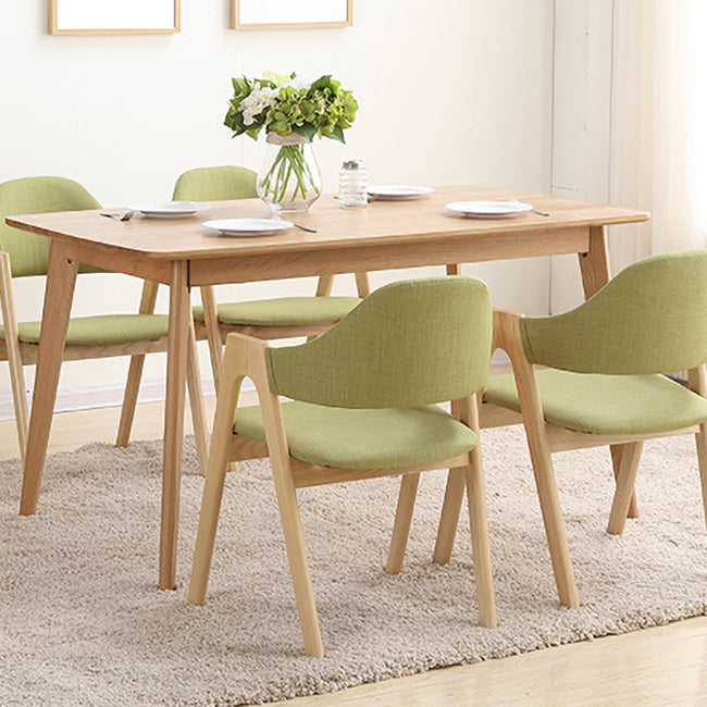 Fauteuil de salle à manger moderne, fauteuils rembourrés avec pieds en bois (Ensemble de 2)