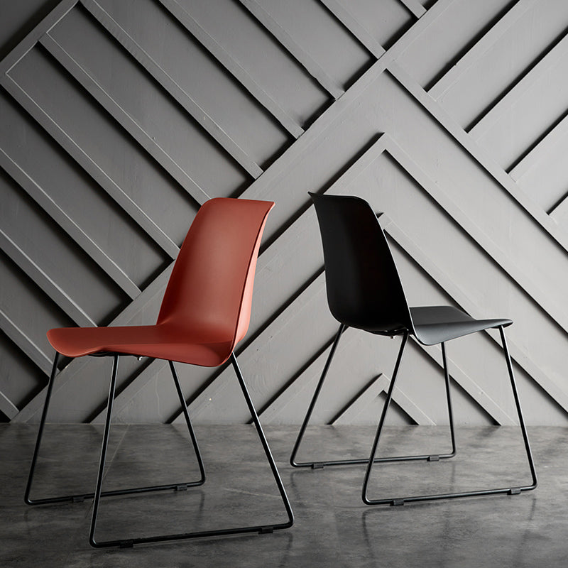 Industrial Style Metal Dining Room Chairs Armless Dining Chair for Restaurant