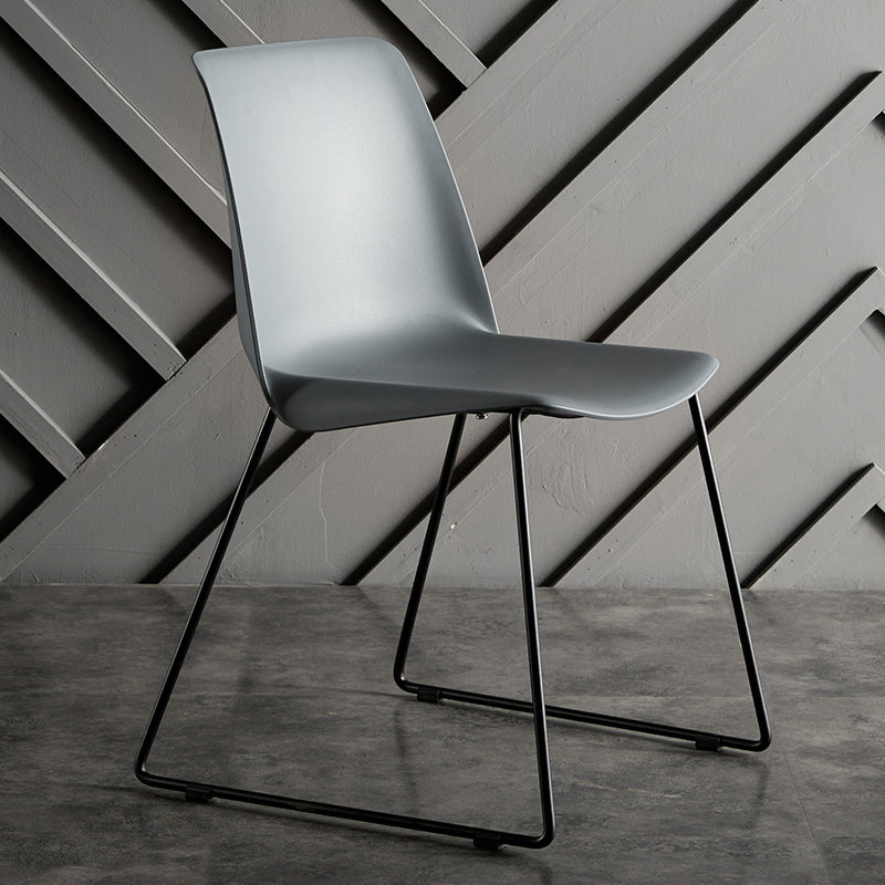 Industrial Style Metal Dining Room Chairs Armless Dining Chair for Restaurant