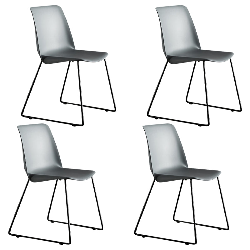 Industrial Style Metal Dining Room Chairs Armless Dining Chair for Restaurant