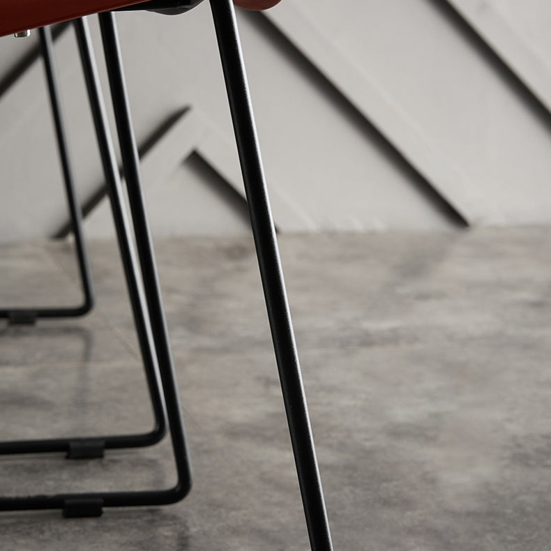 Industrial Style Metal Dining Room Chairs Armless Dining Chair for Restaurant
