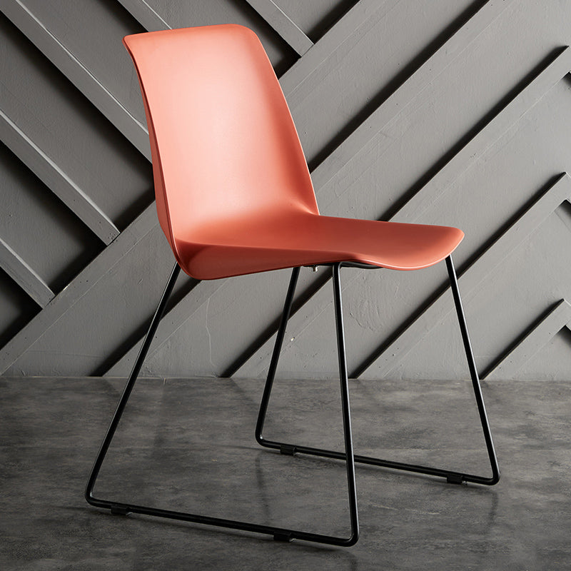 Industrial Style Metal Dining Room Chairs Armless Dining Chair for Restaurant