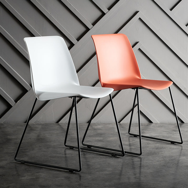 Industrial Style Metal Dining Room Chairs Armless Dining Chair for Restaurant