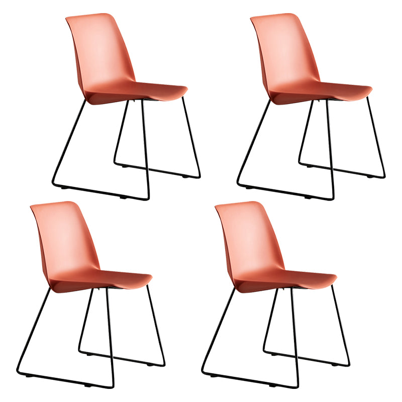 Industrial Style Metal Dining Room Chairs Armless Dining Chair for Restaurant