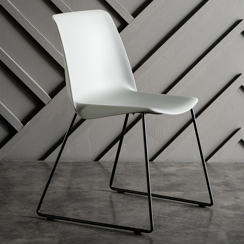 Industrial Style Metal Dining Room Chairs Armless Dining Chair for Restaurant