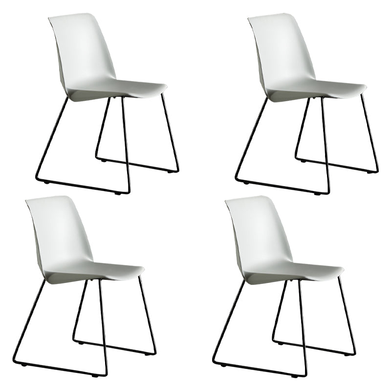 Industrial Style Metal Dining Room Chairs Armless Dining Chair for Restaurant
