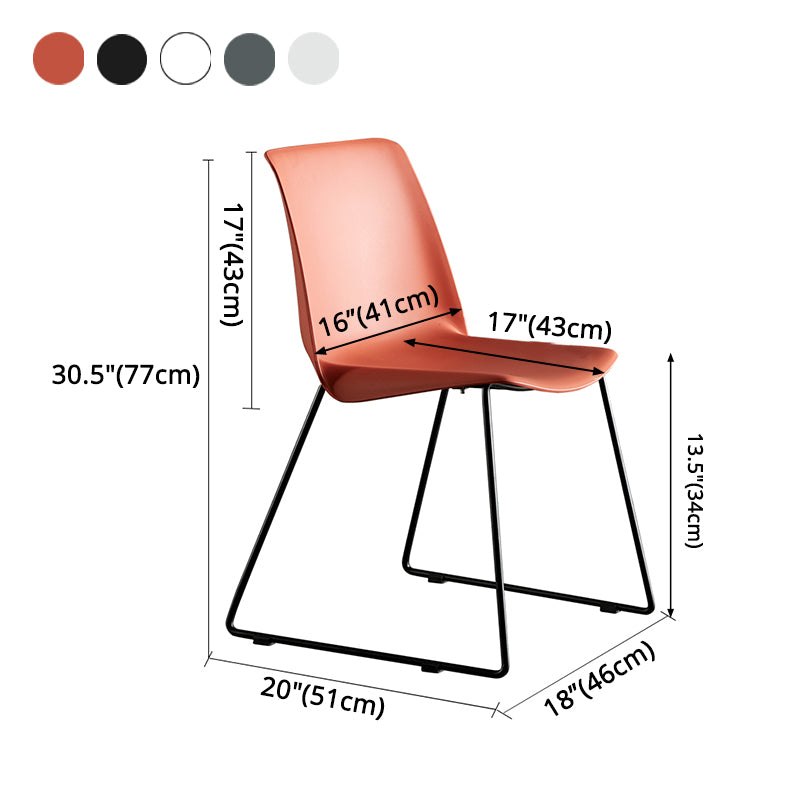 Industrial Style Metal Dining Room Chairs Armless Dining Chair for Restaurant