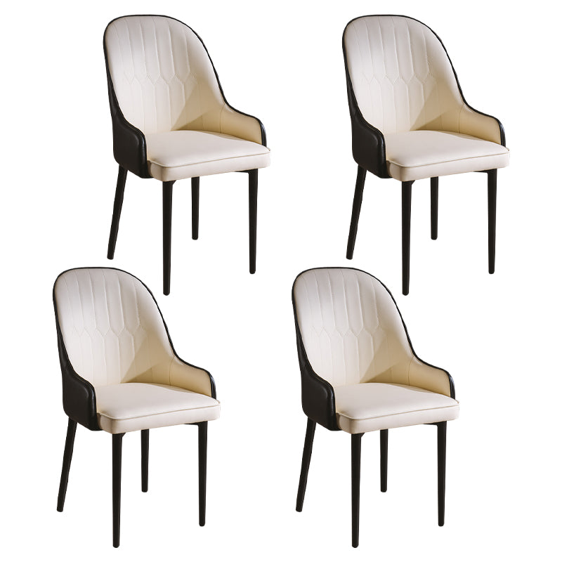 Sillas de comedor de metal estilo Glam, acabado mate, silla lateral con brazo para cocina