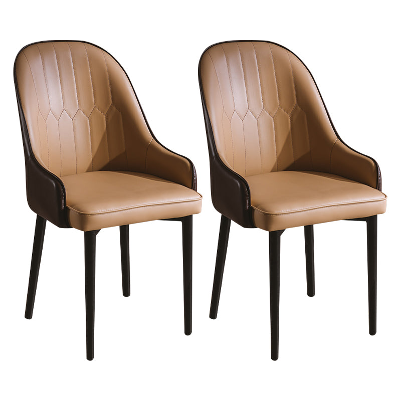 Sillas de comedor de metal estilo Glam, acabado mate, silla lateral con brazo para cocina