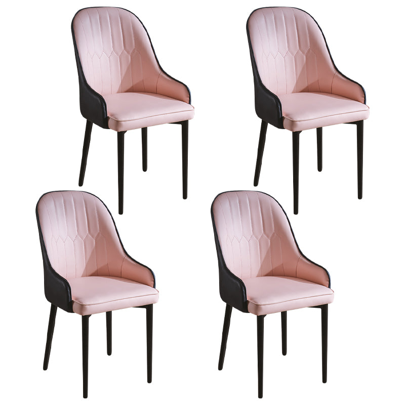 Sillas de comedor de metal estilo Glam, acabado mate, silla lateral con brazo para cocina