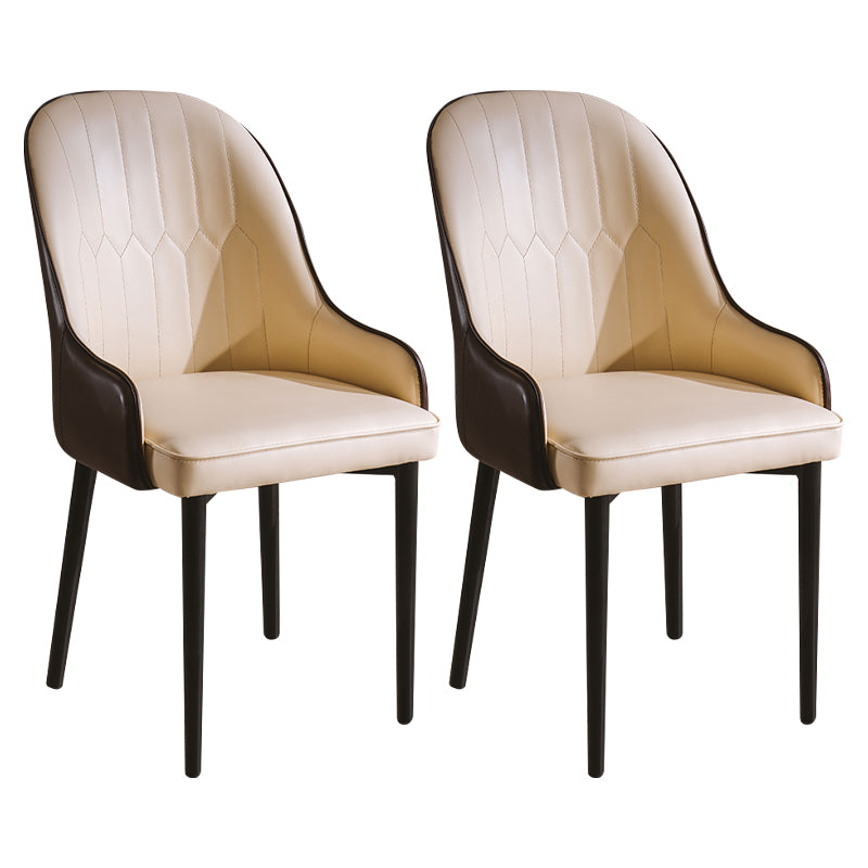 Sillas de comedor de metal estilo Glam, acabado mate, silla lateral con brazo para cocina