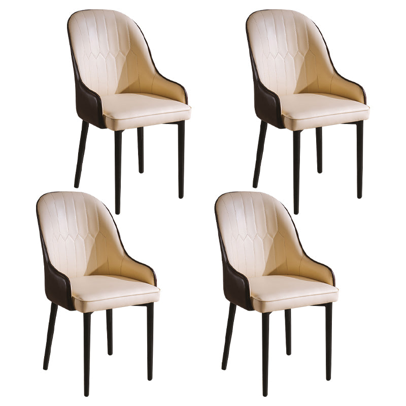 Sillas de comedor de metal estilo Glam, acabado mate, silla lateral con brazo para cocina