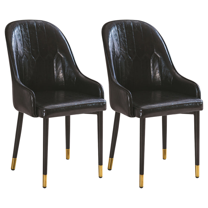 Sillas de comedor de metal estilo Glam, acabado mate, silla lateral con brazo para cocina