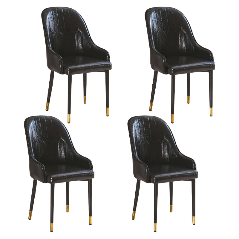 Sillas de comedor de metal estilo Glam, acabado mate, silla lateral con brazo para cocina