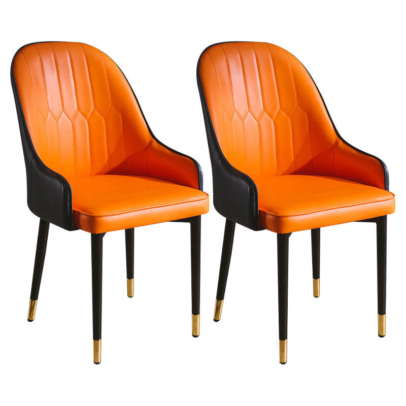 Sillas de comedor de metal estilo Glam, acabado mate, silla lateral con brazo para cocina