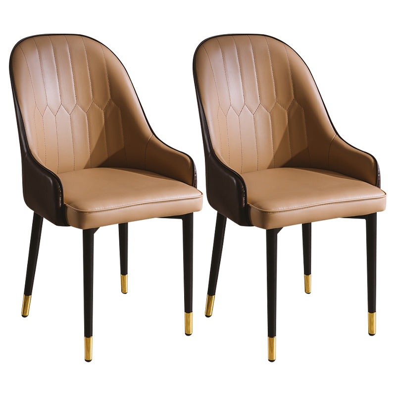 Sillas de comedor de metal estilo Glam, acabado mate, silla lateral con brazo para cocina