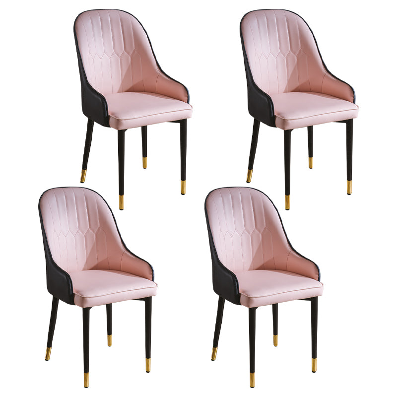 Sillas de comedor de metal estilo Glam, acabado mate, silla lateral con brazo para cocina