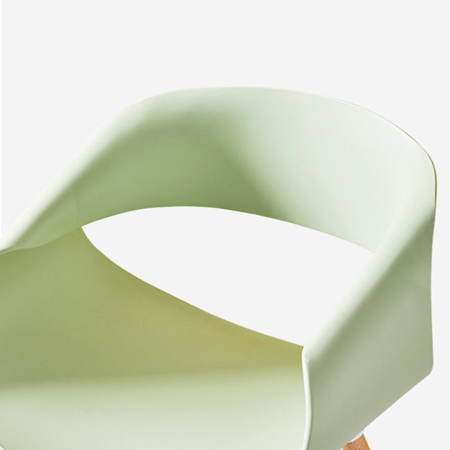 Scandinavian Armless Dining Chairs Eames Side Dining Chairs with Wood Legs