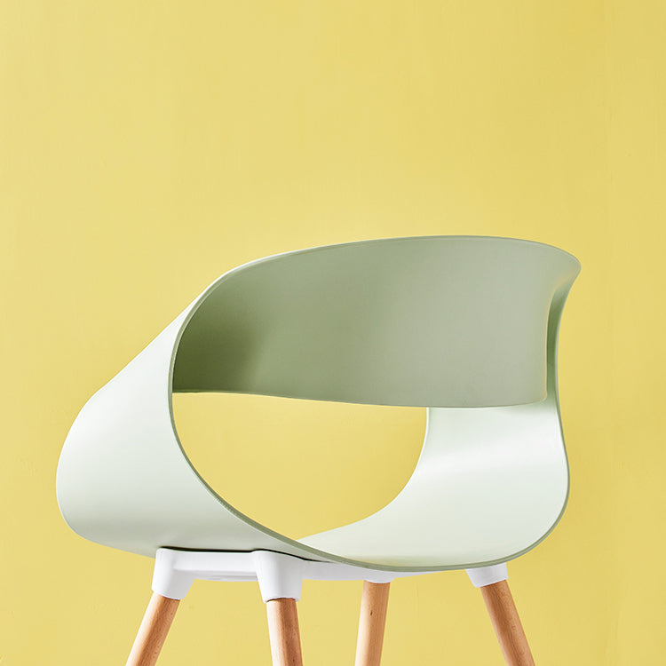 Scandinavian Armless Dining Chairs Eames Side Dining Chairs with Wood Legs