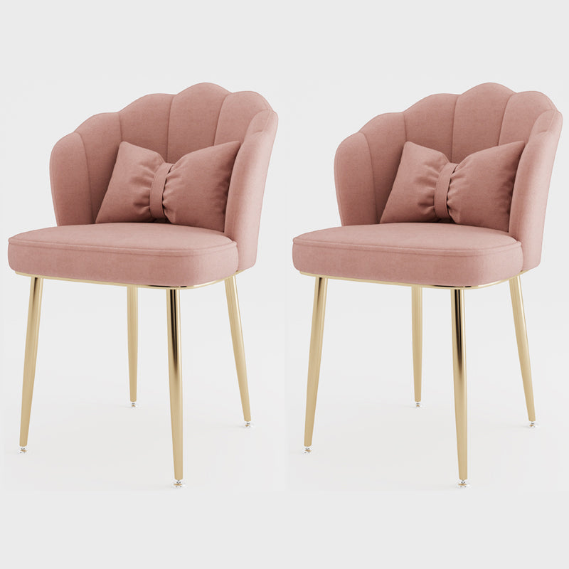 Silla lateral de comedor de estilo escandinavo de metal, silla con respaldo sólido sin brazos para el hogar