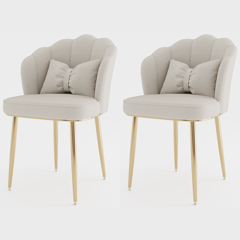 Silla lateral de comedor de estilo escandinavo de metal, silla con respaldo sólido sin brazos para el hogar